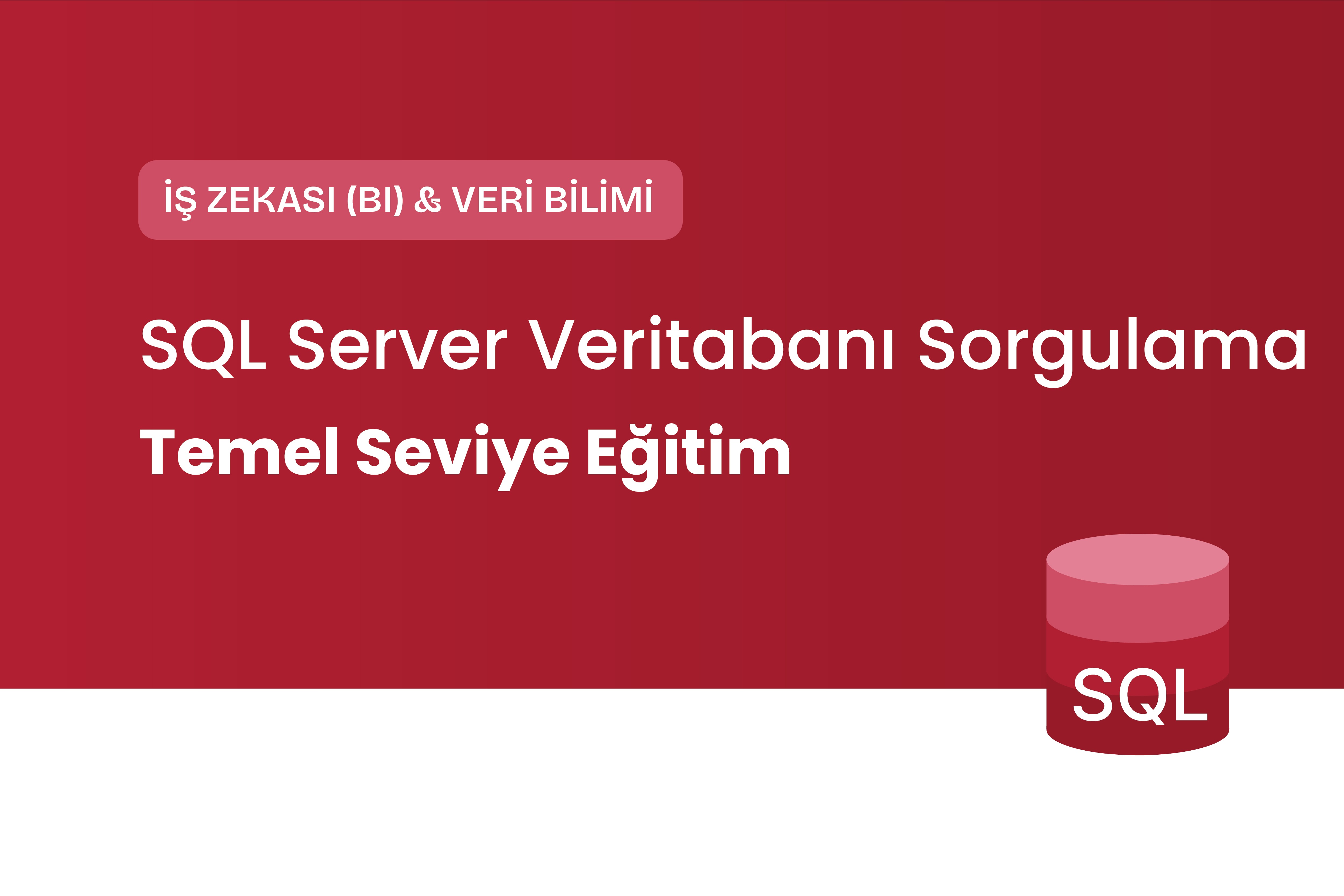 SQL Server Veritabanı Sorgulama Temel Eğitimi