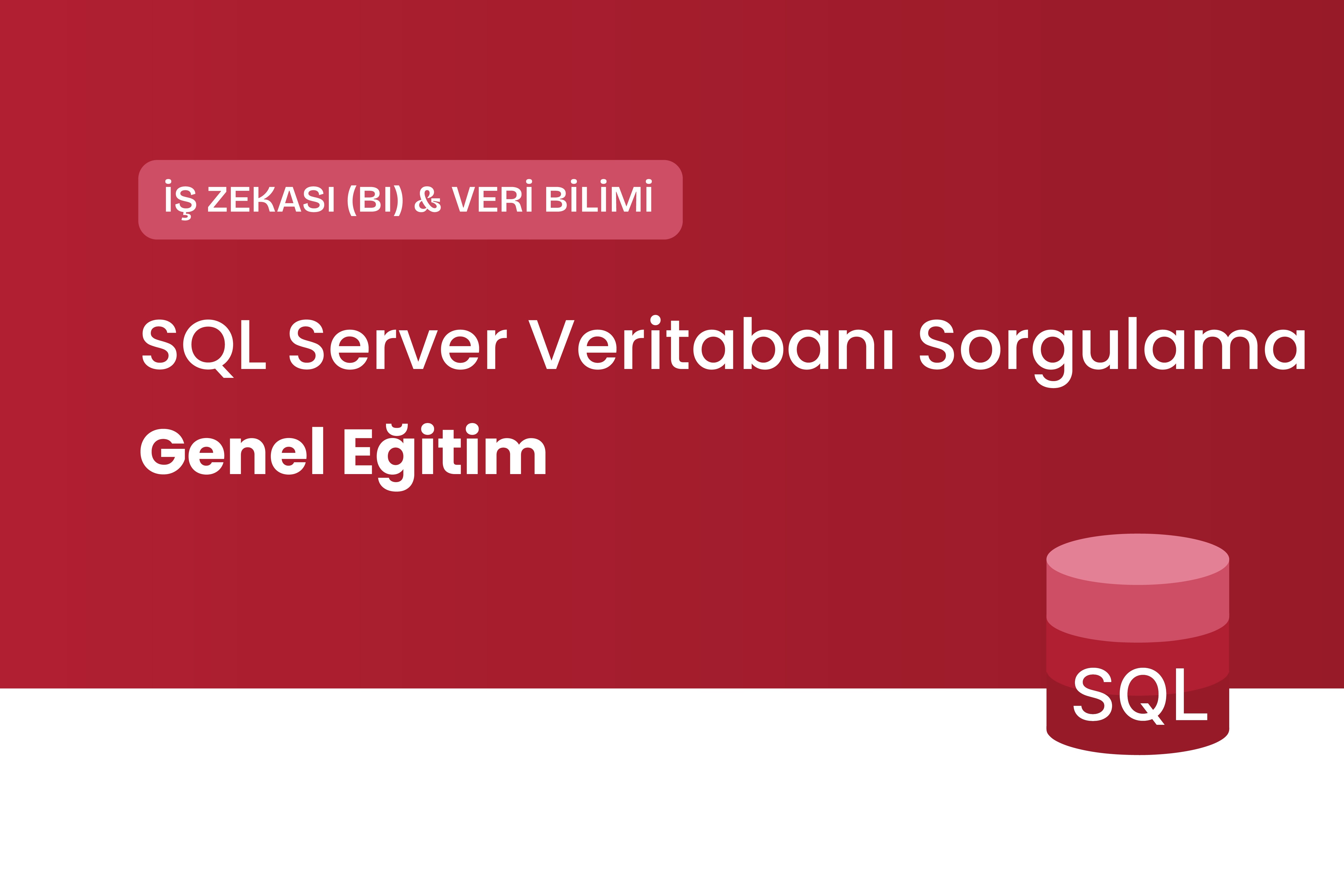 SQL Server Veritabanı Sorgulama Eğitimi